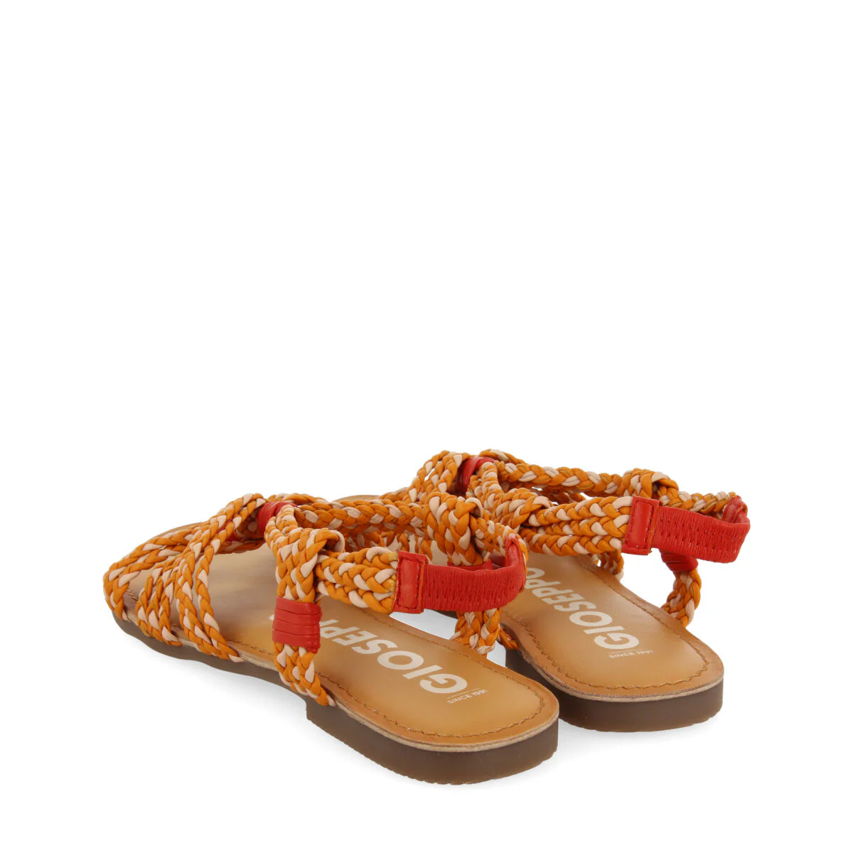 Matupa women's flat pink and orange braided sandals - Image 5