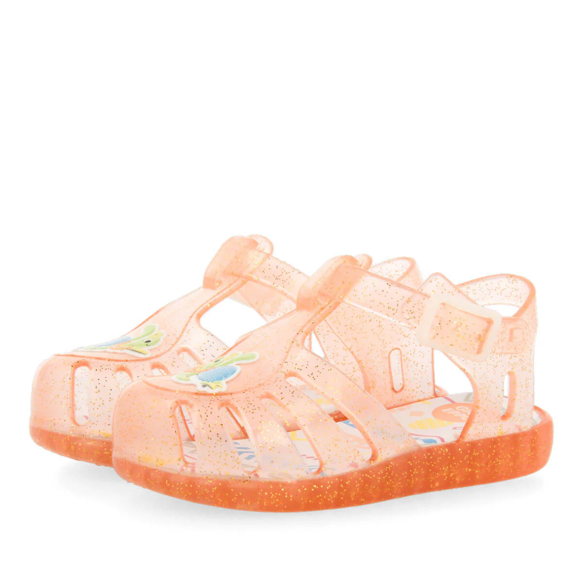 Mersin babies coral jelly sandals with turtle design - Image 2