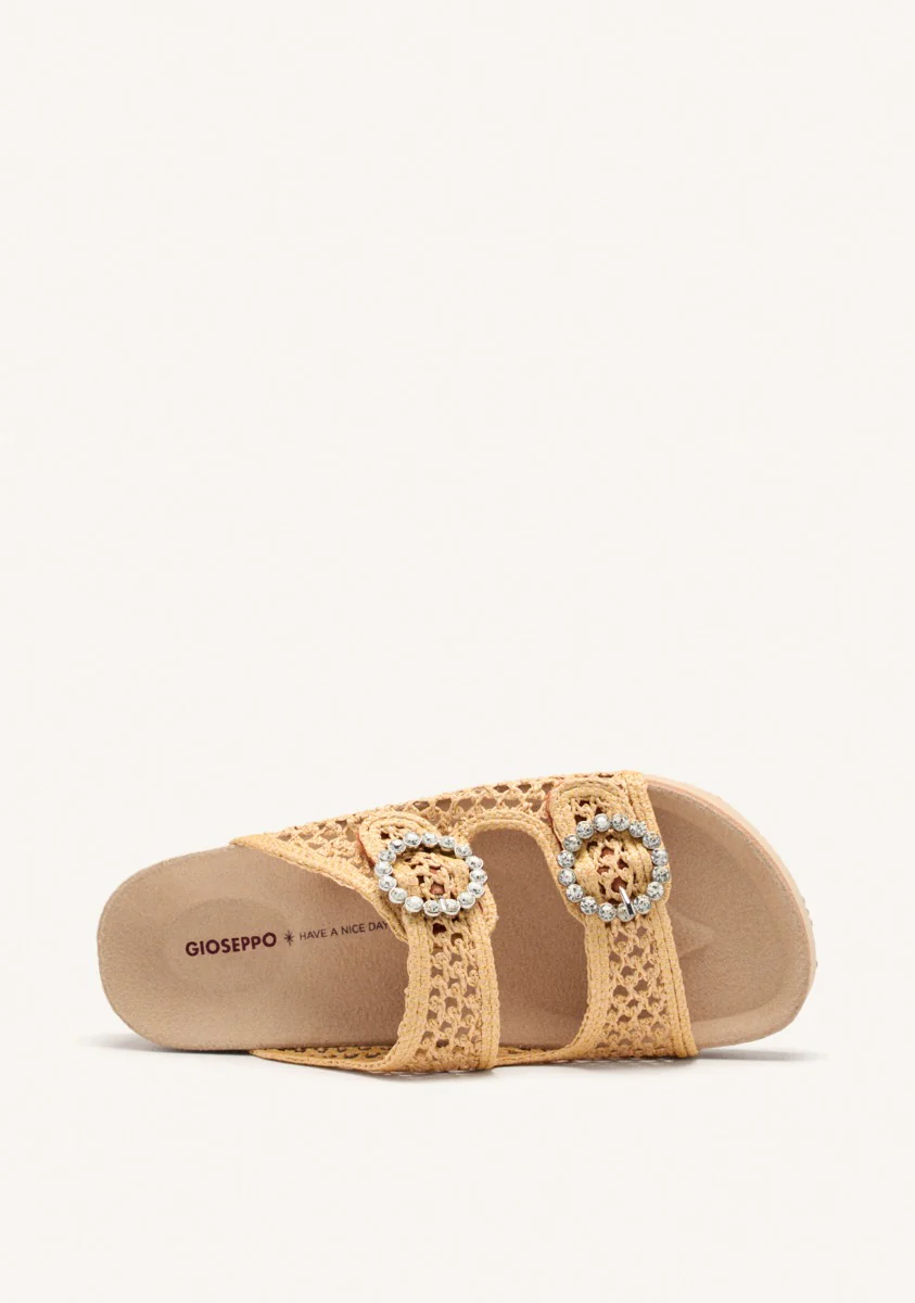 MESH AND RHINESTONE BUCKLE SANDALS PLAISTOW