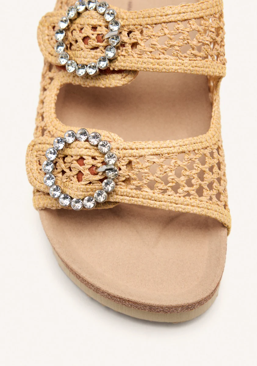 MESH AND RHINESTONE BUCKLE SANDALS PLAISTOW - Image 3