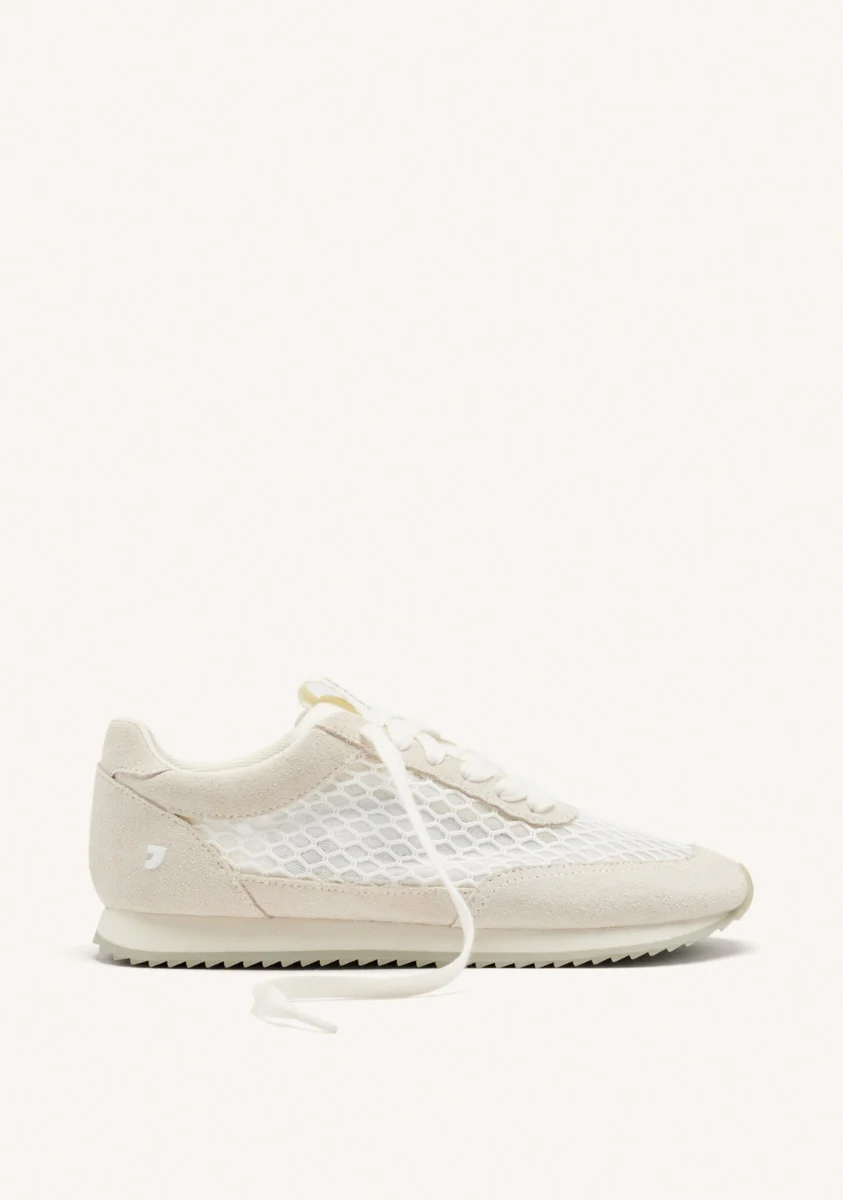 MESH LEATHER SNEAKERS