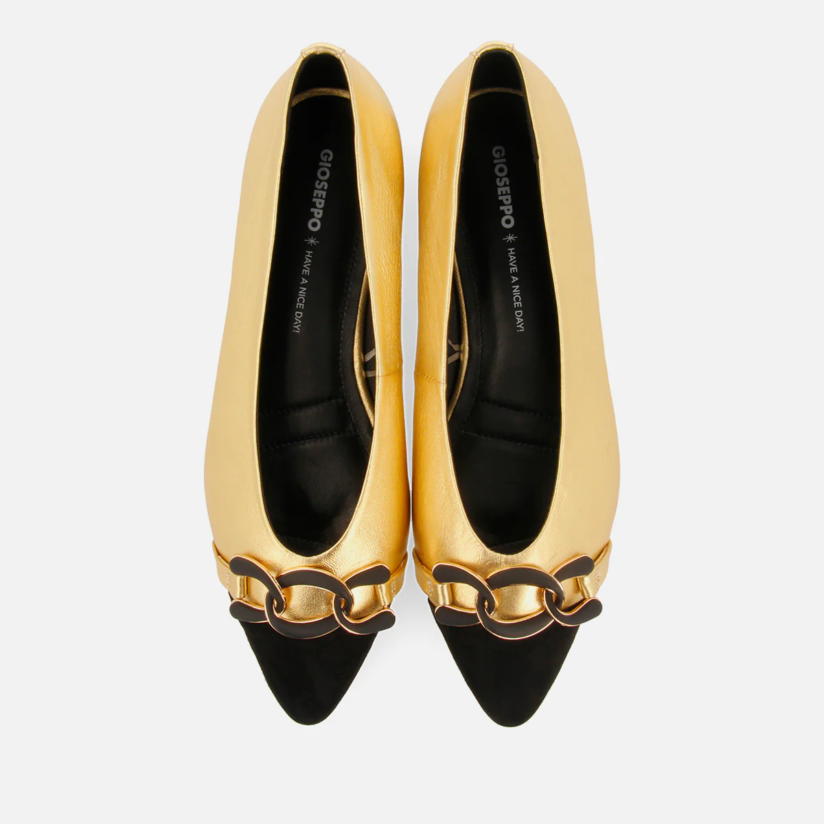 METALLIC LEATHER BALLET FLATS DAVINDE - Image 5