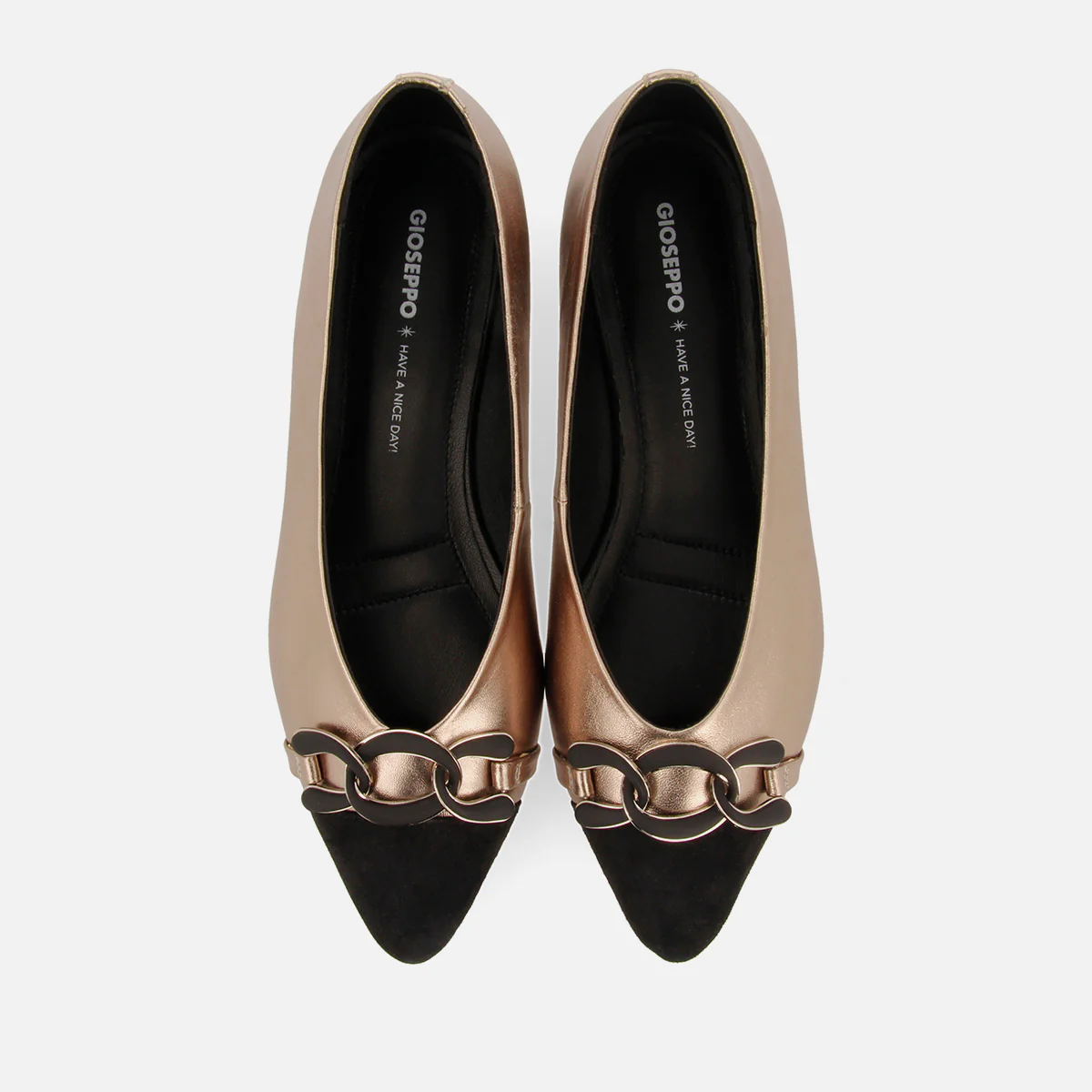 METALLIC LEATHER BALLET FLATS DAVINDE - Image 5
