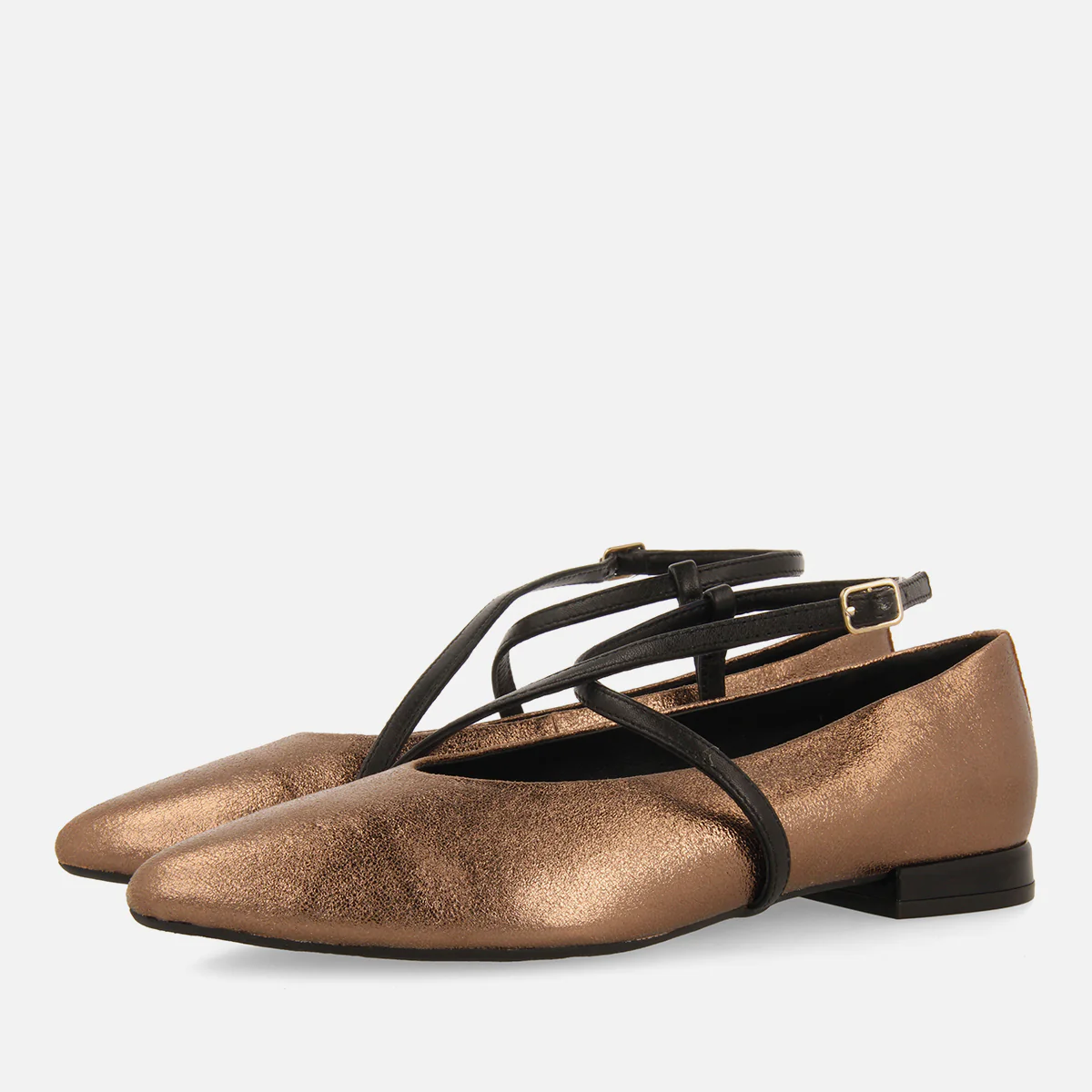 METALLIC LEATHER BALLET FLATS TURKEVE - Image 2