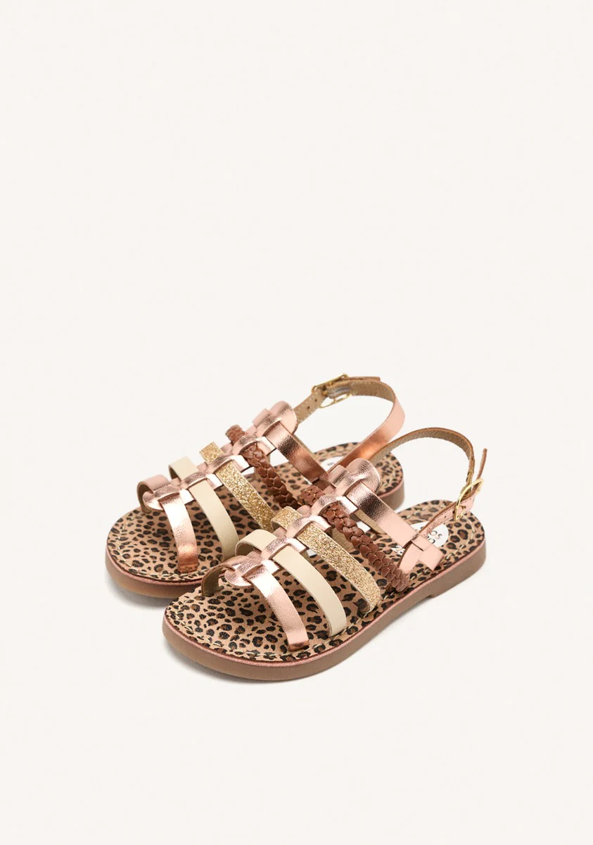 METALLIC LEATHER ROMAN SANDALS HARWICH - Image 2