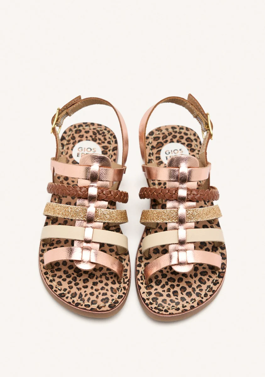 METALLIC LEATHER ROMAN SANDALS HARWICH - Image 3