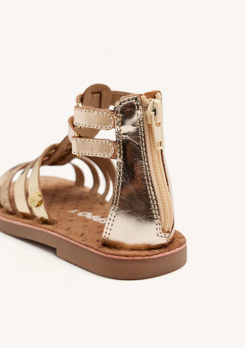 METALLIC LEATHER SANDALS WITHEE - Image 3
