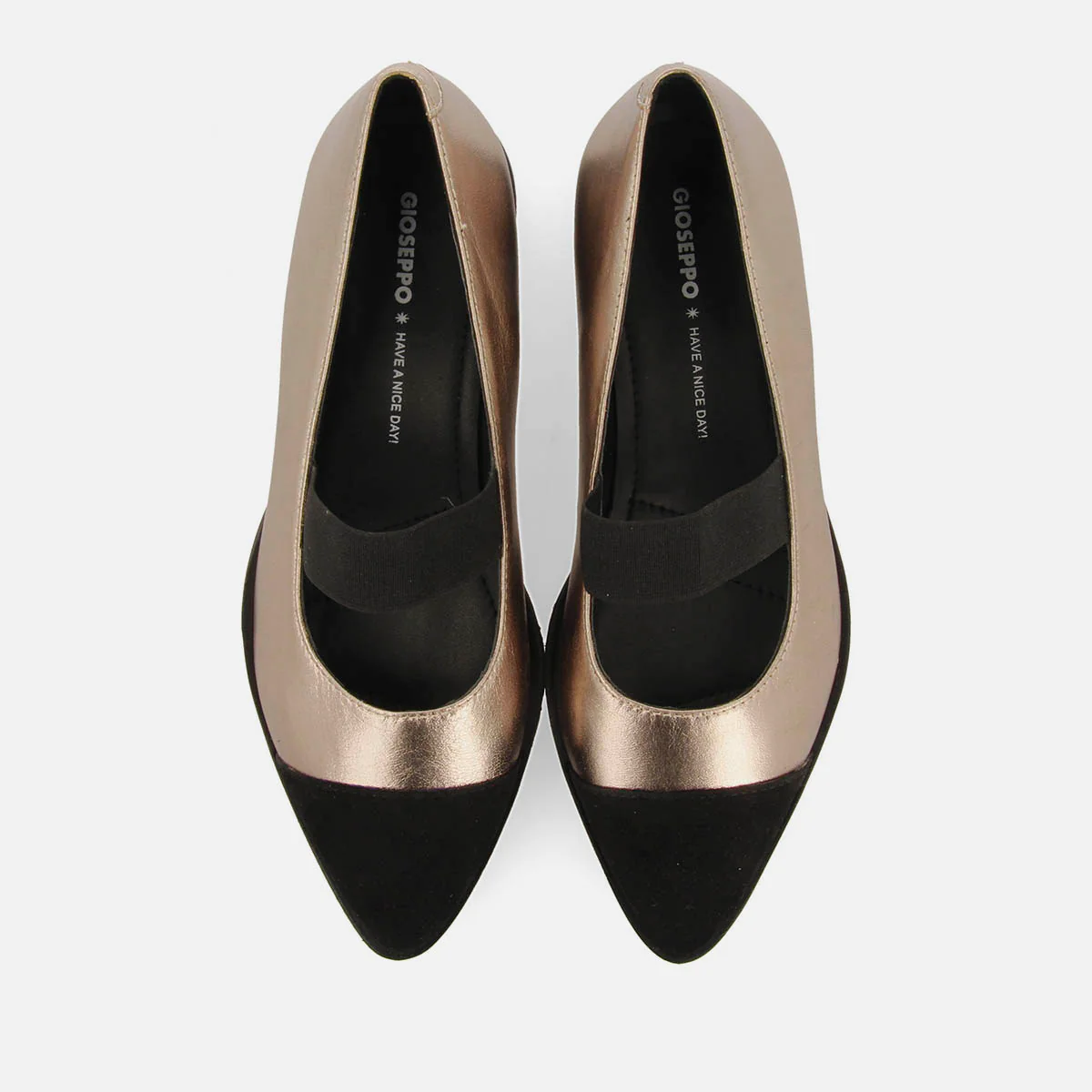 METALLIC LEATHER TRACK SOLE BALLET FLATS - Image 3