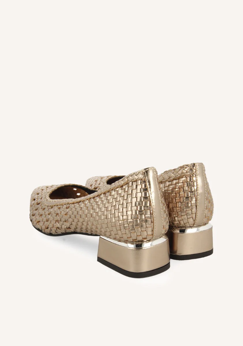 METALLIC STUDDED LEATHER COURT SHOES BY MAGLOD - Image 5