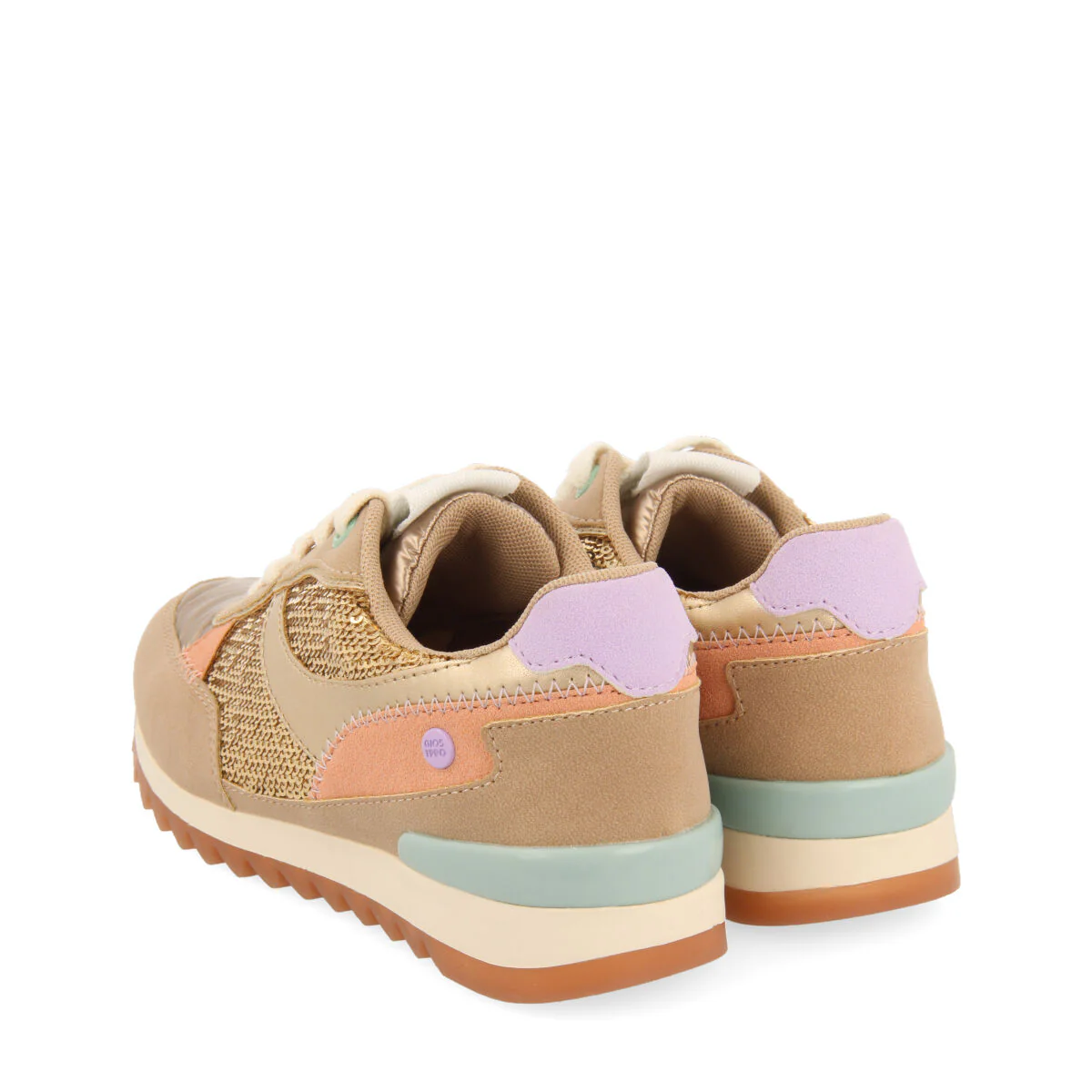 Metheven children's gold sequinned sneakers - Image 3