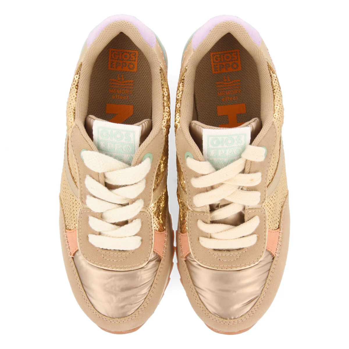 Metheven children's gold sequinned sneakers - Image 4
