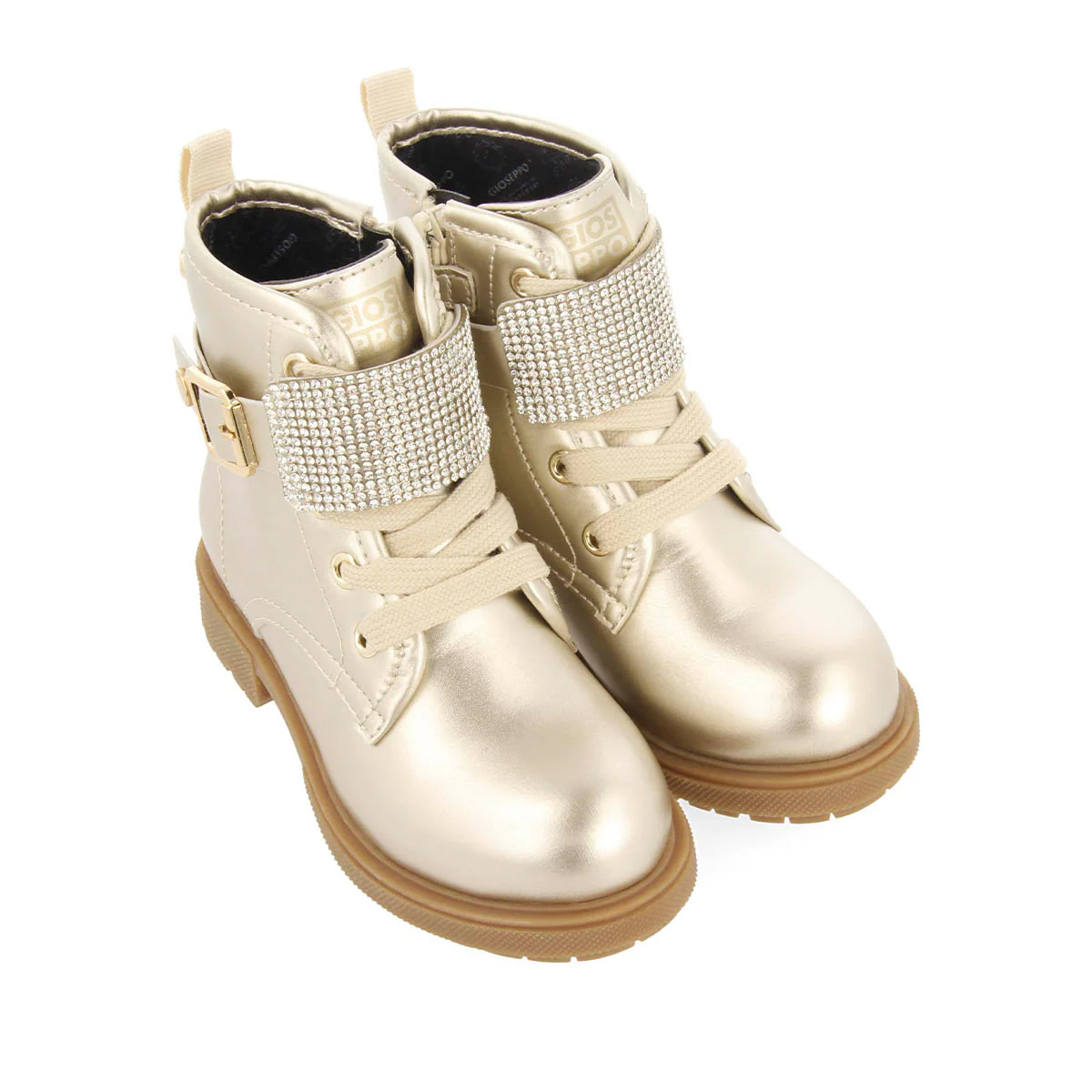 MILITARY STYLE BOOTS WITH REMOVABLE RHINESTONE STRAP ROSKILDE - Image 4