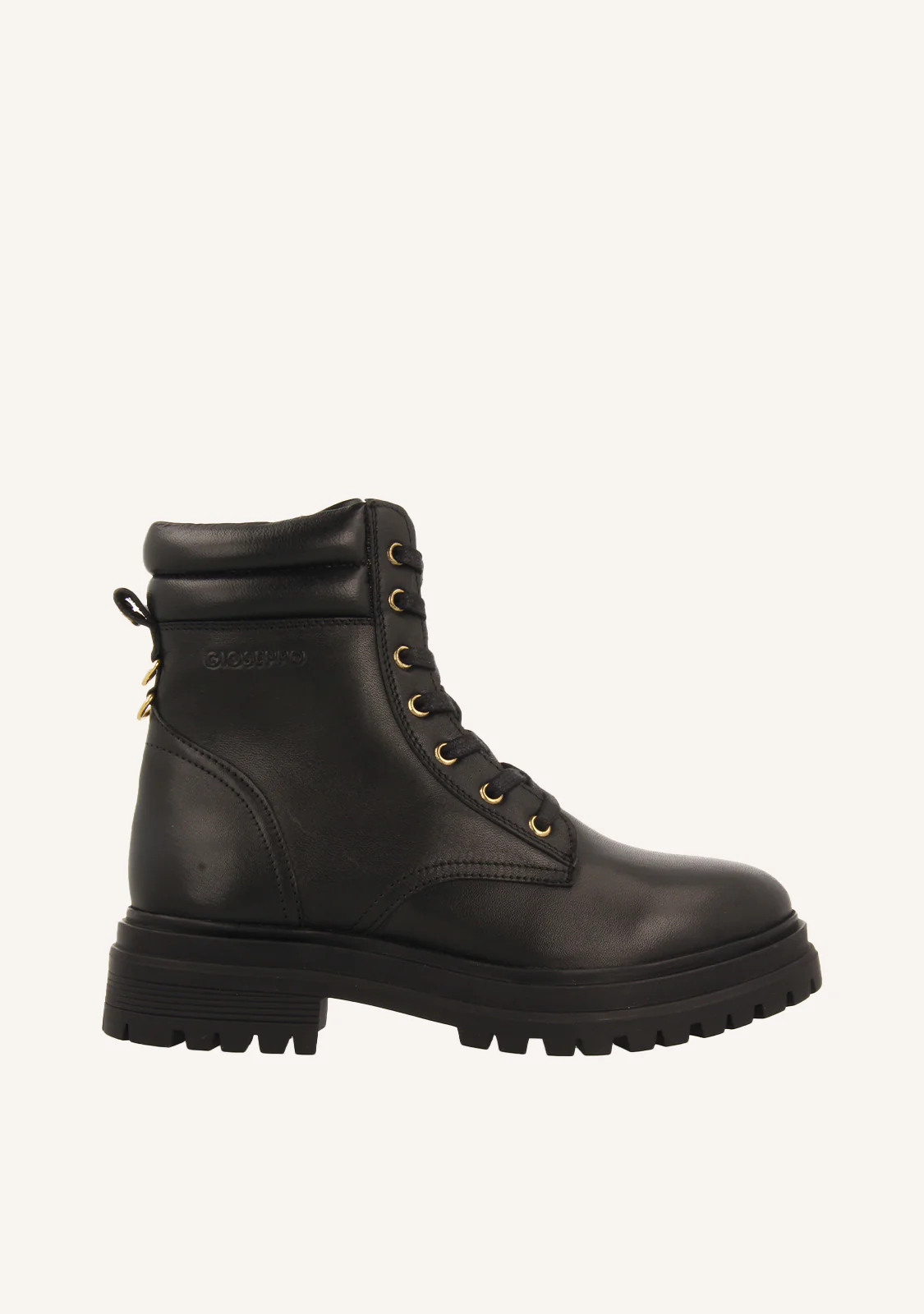 MILITARY STYLE LEATHER BOOTS WITH TRACK SOLE BERKSHIRE