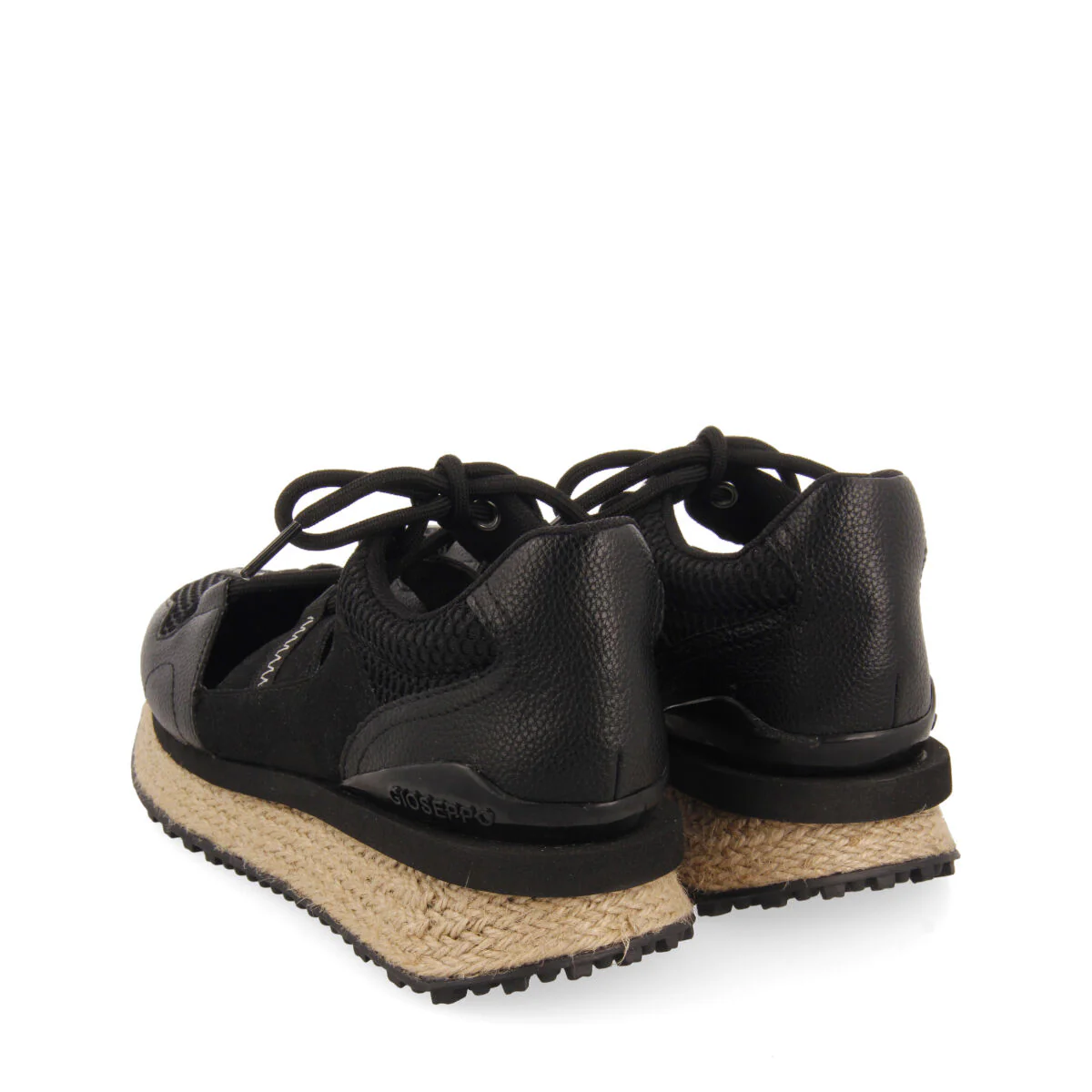 Milot women's semi-open black sneakers - Image 2
