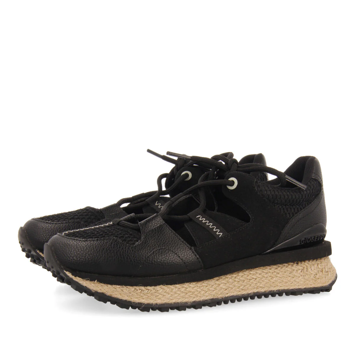 Milot women's semi-open black sneakers - Image 6