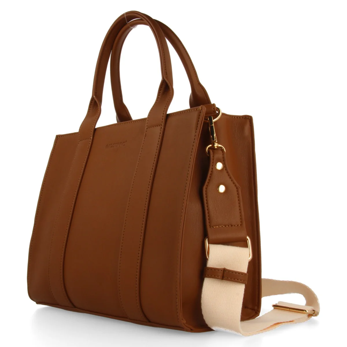 MINI LEATHER CROSSBODY BAG WITH BEIGE MALONE DETAIL - Image 3