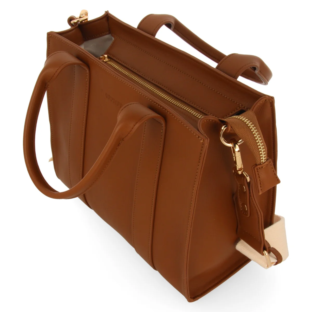 MINI LEATHER CROSSBODY BAG WITH BEIGE MALONE DETAIL - Image 4