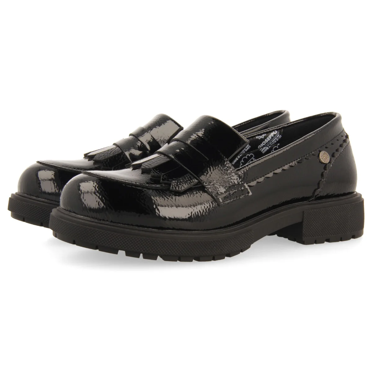 MOCCASIN SHOES WITH PATENT EFFECT AND MASK - Image 2