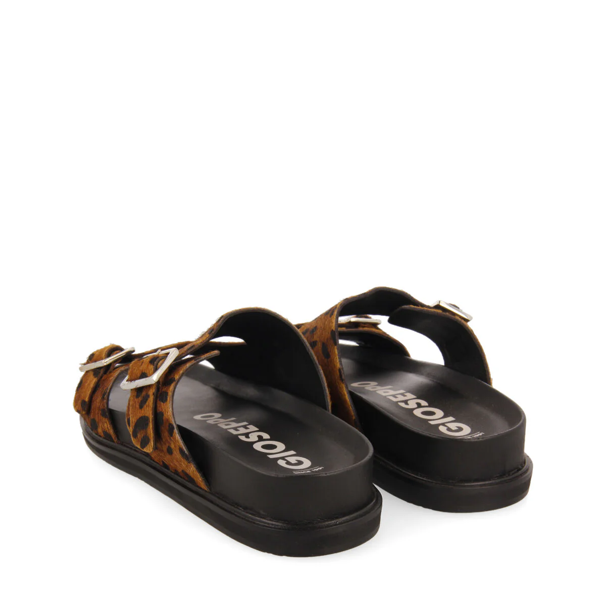 Moema women's footbed sandals with buckles and animal print - Image 5