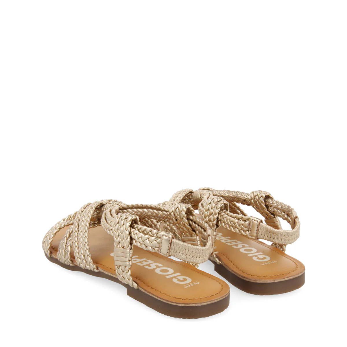 Molay women's flat gold braided sandals - Image 4