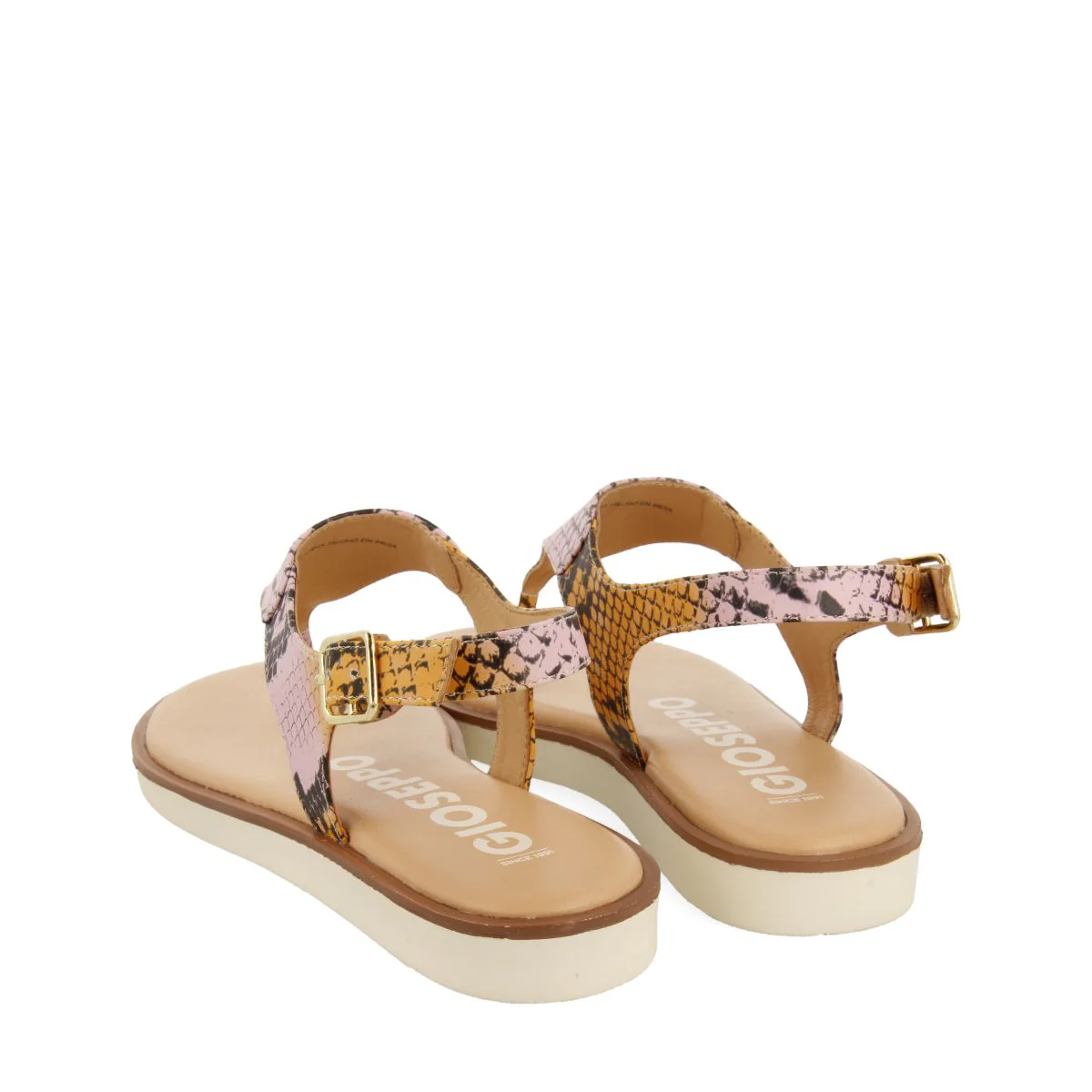 MULTICOLOR SNAKE PRINT LEATHER SANDALS FOR WOMEN XIBER - Image 3