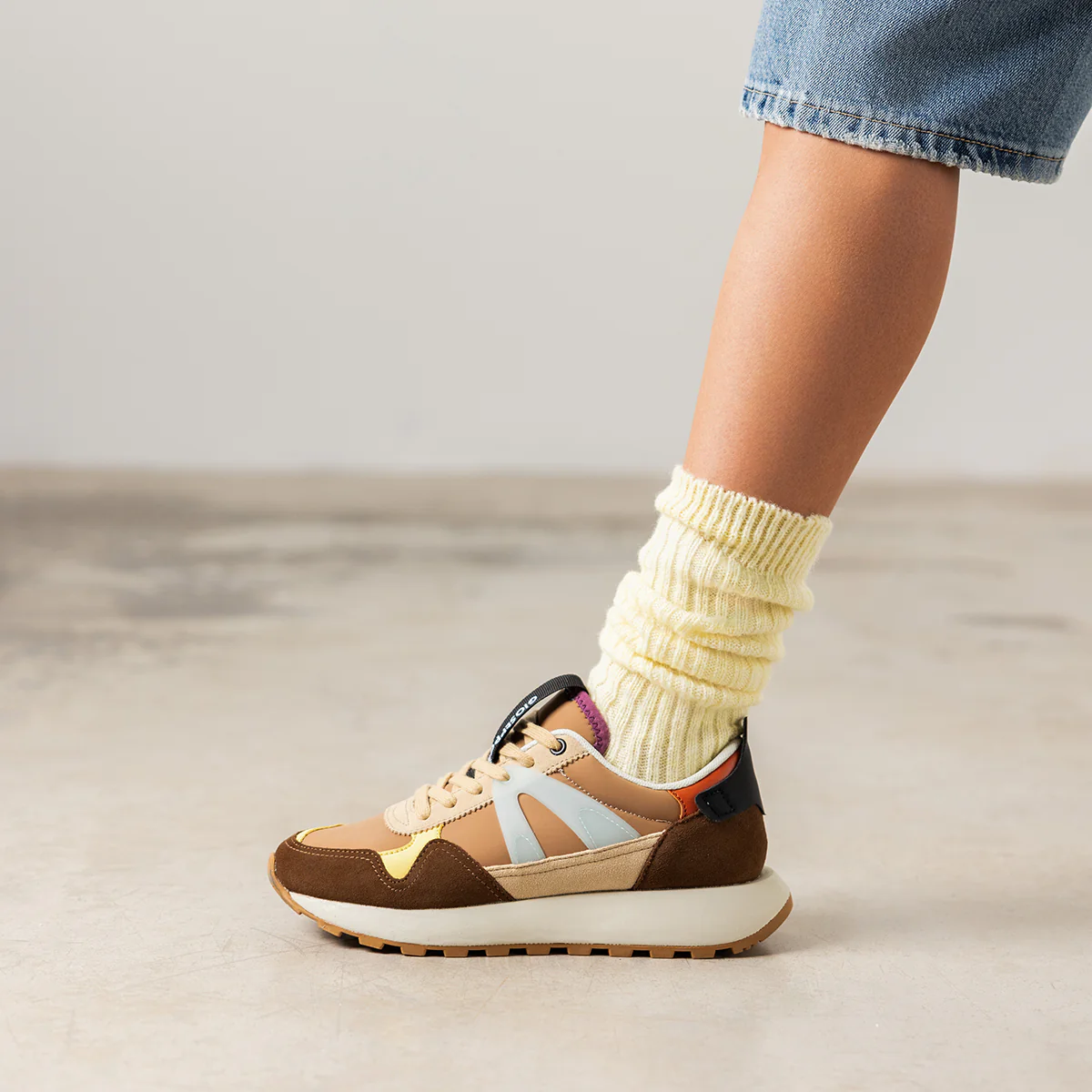 MULTICOLOUR LEATHER SNEAKERS VESTAL - Image 5