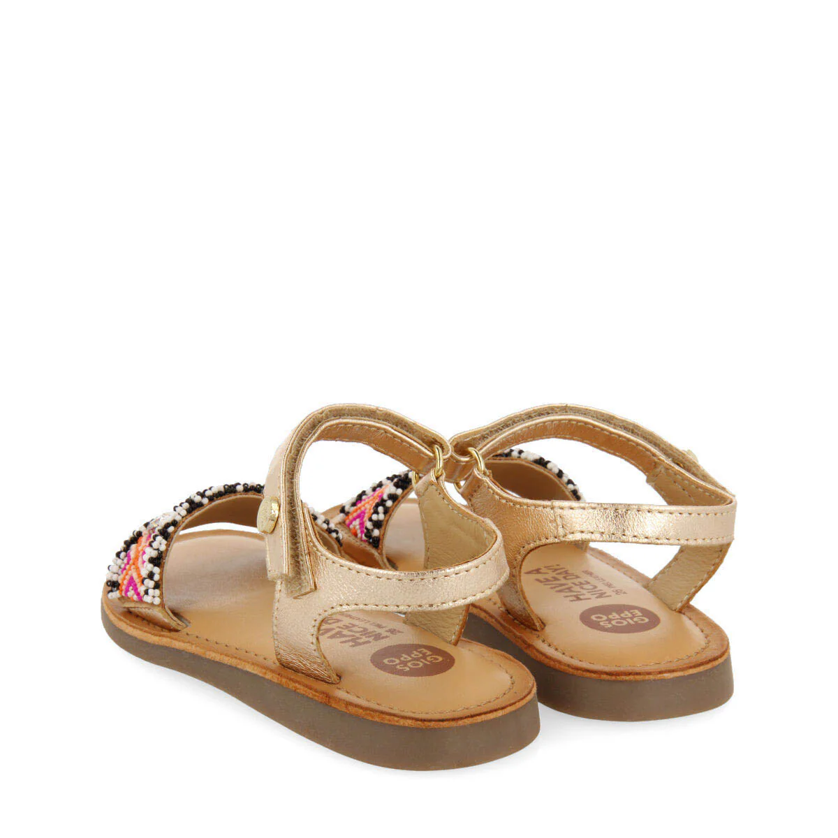 Naillat girls leather sandals with multicoloured geometric details - Image 4