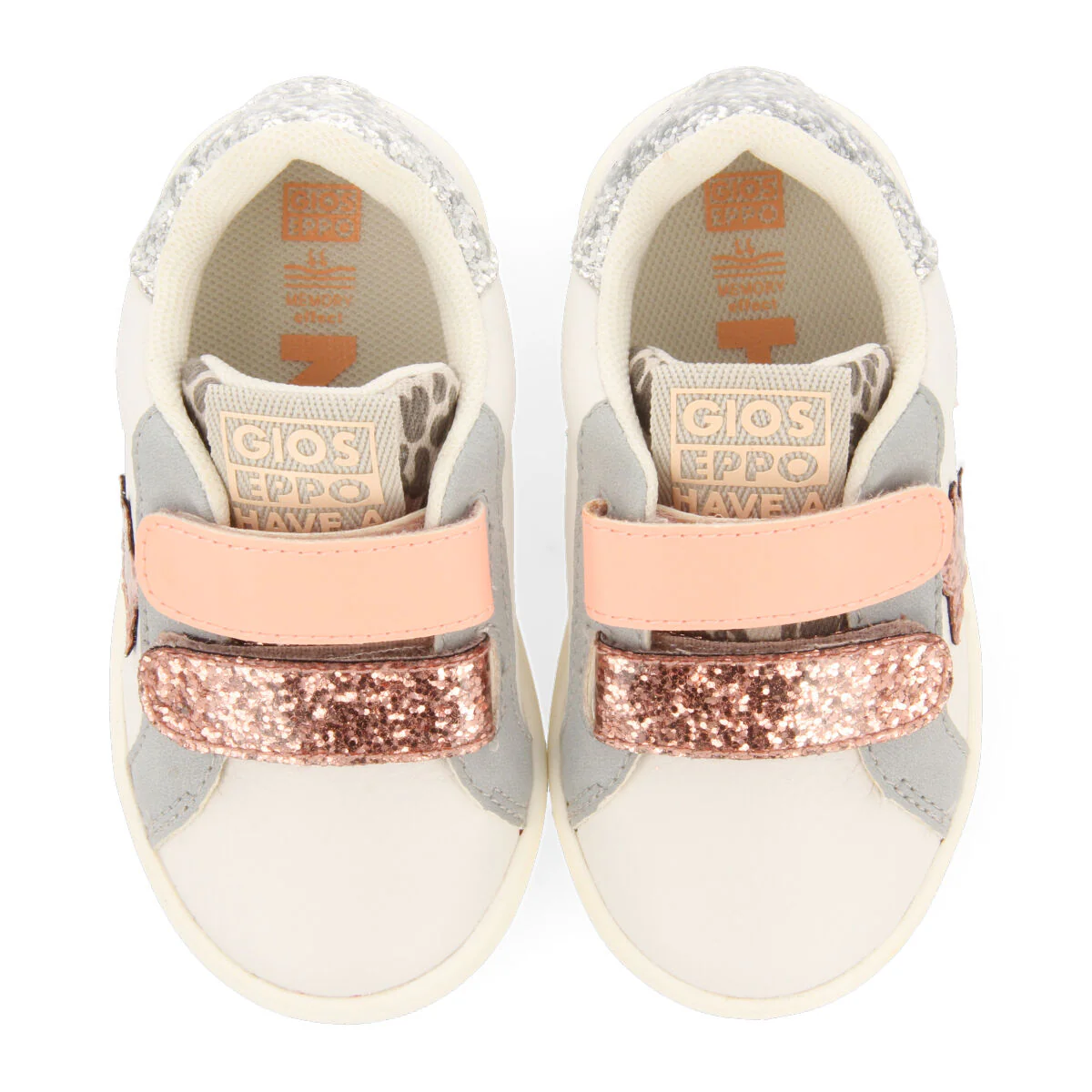 Natercia babies white sneakers with glittery details andastel colours - Image 3