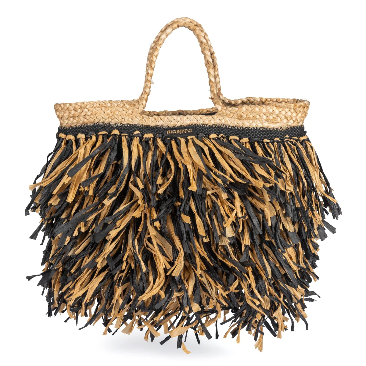 NATURAL COLOR BASKET WITH SARANDE FRINGES - Image 4