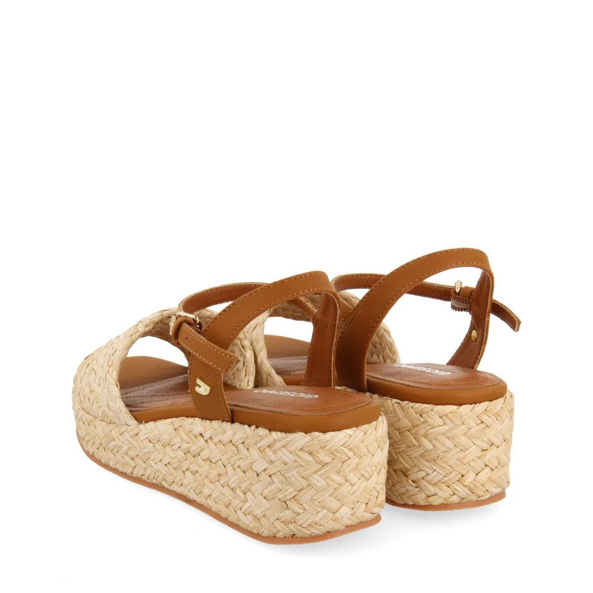 NATURAL COLOR RAFFIA SANDALS WITH PLATFORM FOR WOMEN COOS - Image 4