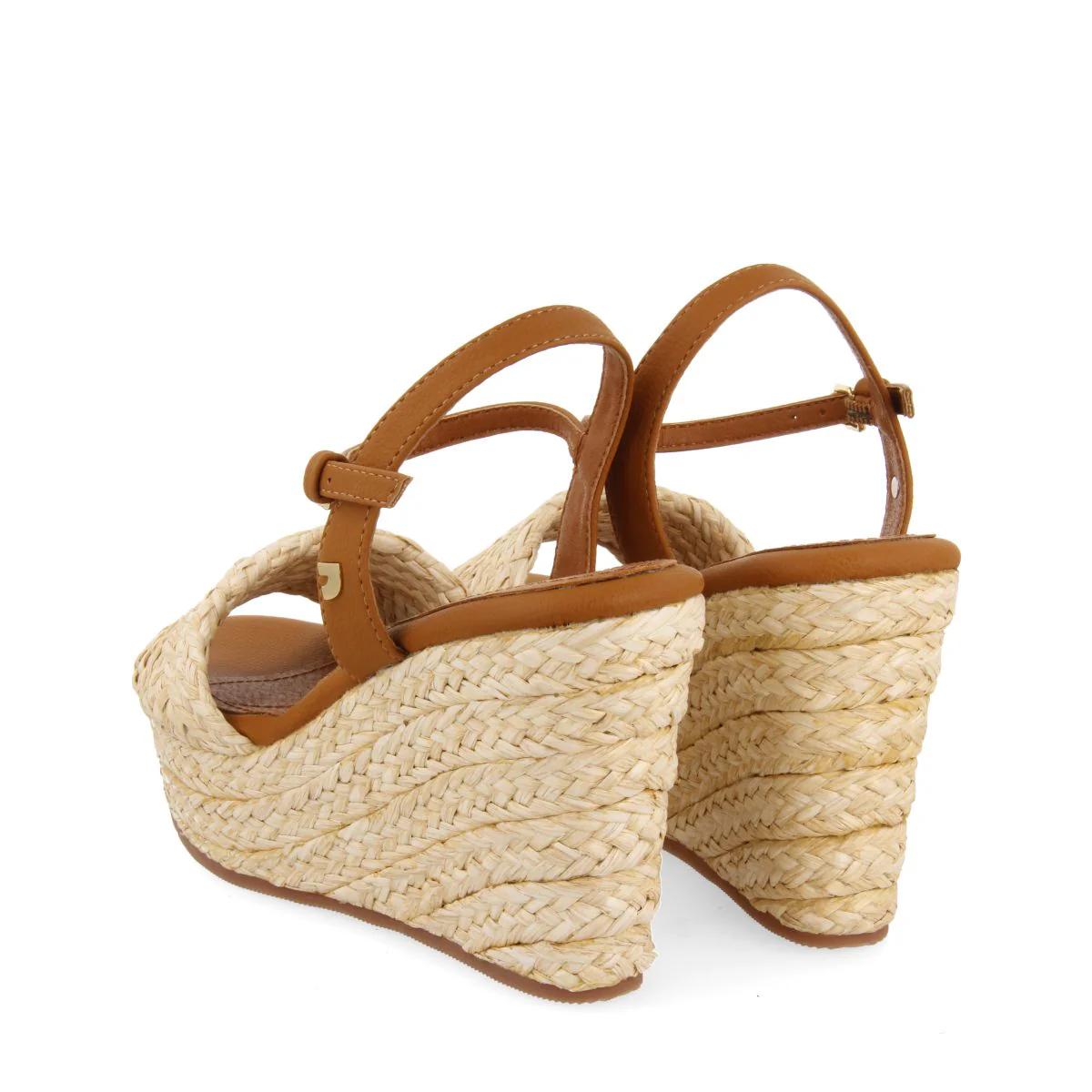 NATURAL COLOR RAFFIA SANDALS WITH WEDGE AND PLATFORM FOR WOMEN ALLKAJ - Image 5