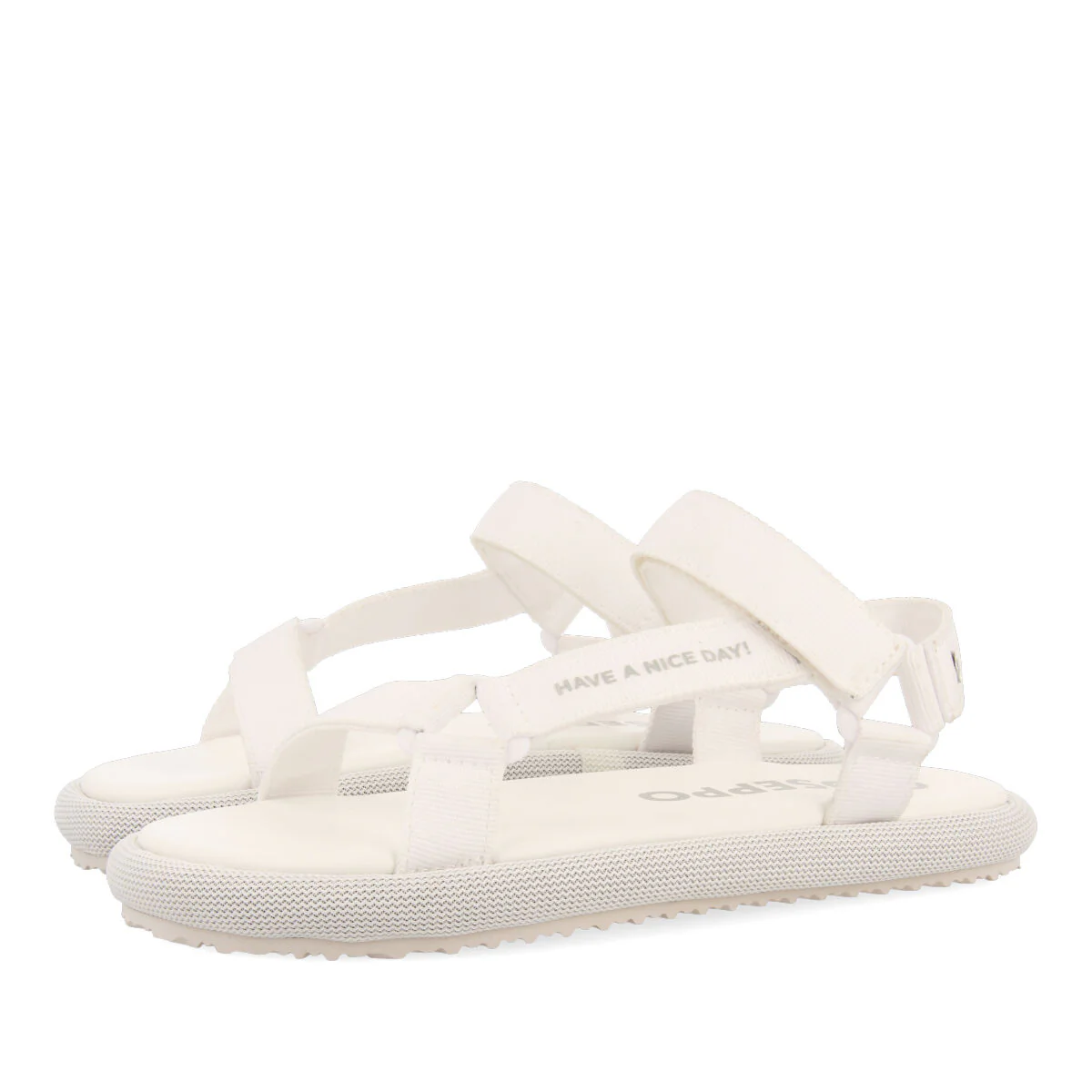 Navirai off-white sandals with straps and adjustable fastening - Image 2