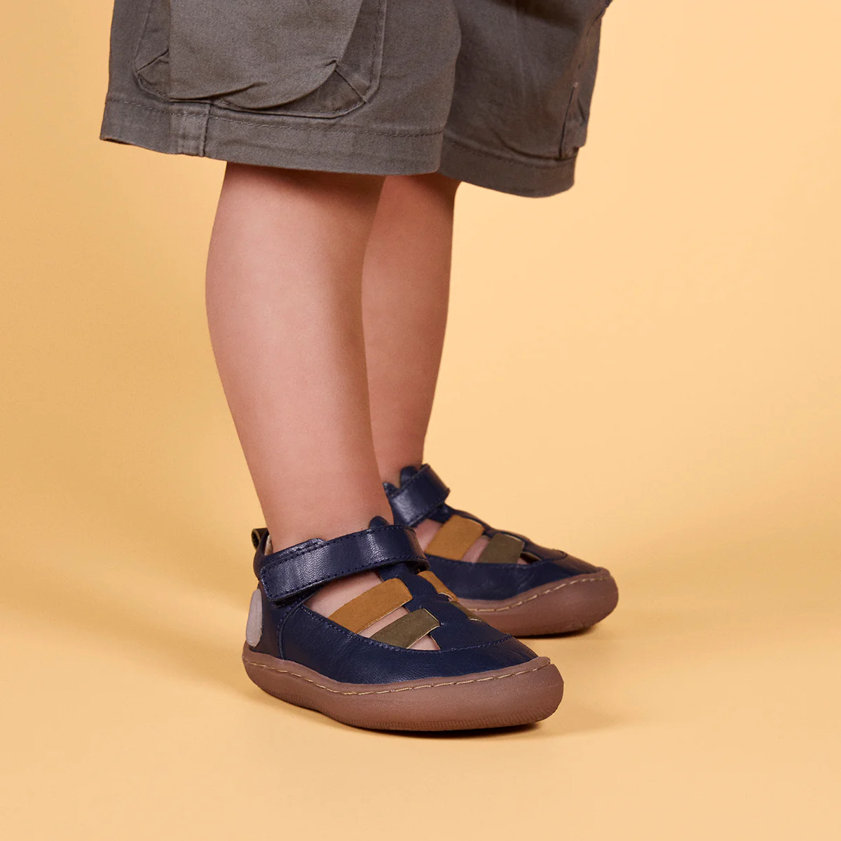 NAVY BLUE CRAB-STYLE SANDALS WITH COLOR ACCENTS AND ADJUSTABLE CLOSURES FOR BABIES POREC - Image 5