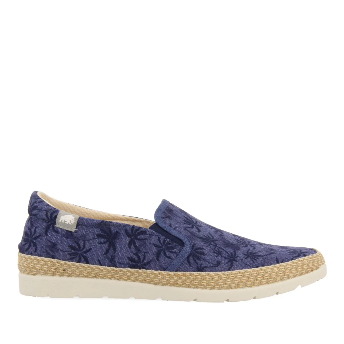 NAVY BLUE ESPADRILLES WITH PALM TREE PRINT AND RECYCLED COTTON FOR MEN SORTINO