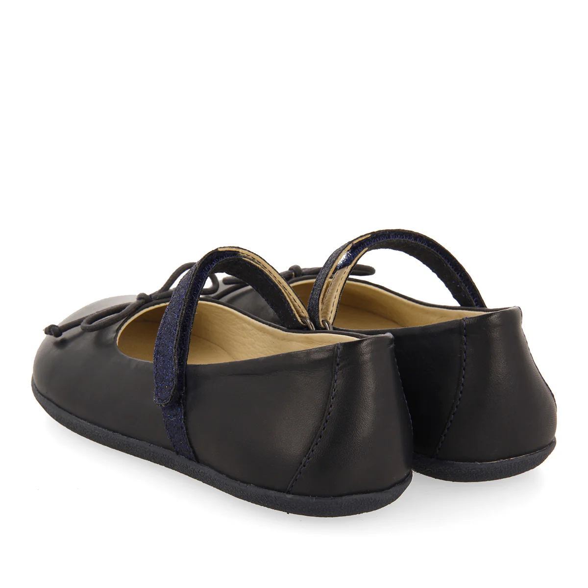 NAVY BLUE GLITTERY BALLET FLATS WITH BOW EMBELLISHMENT FOR GIRLS AND BOYS ANNSVILLE - Image 3