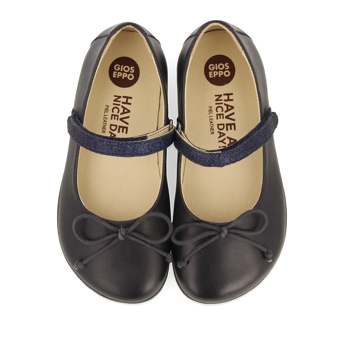 NAVY BLUE GLITTERY BALLET FLATS WITH BOW EMBELLISHMENT FOR GIRLS AND BOYS ANNSVILLE - Image 4