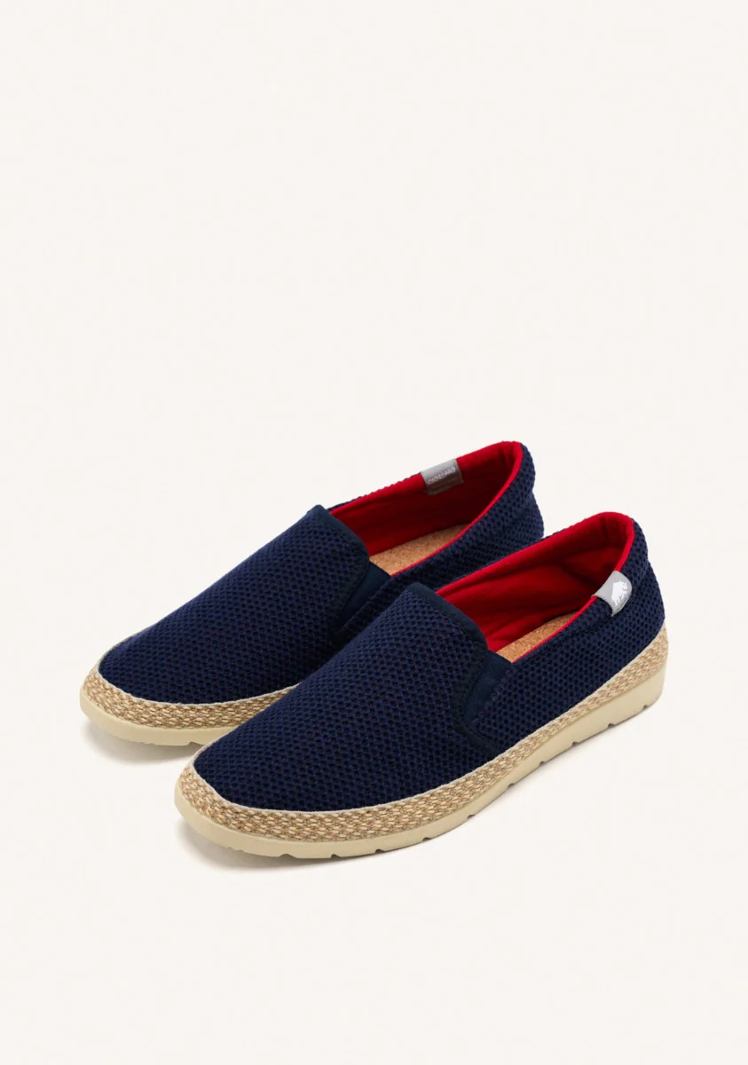 NAVY BLUE MESH ESPADRILLES WITH RECYCLED COTTON FOR MEN YACOLT - Image 2