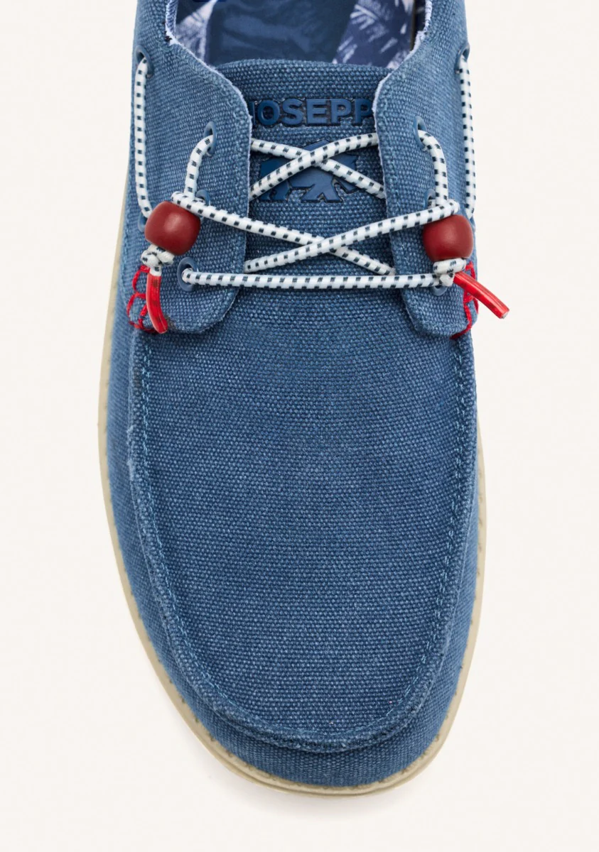 NAVY BLUE MOCCASINS NAUTICAL STYLE WITH COLOR DETAILS FOR MEN SULT - Image 3