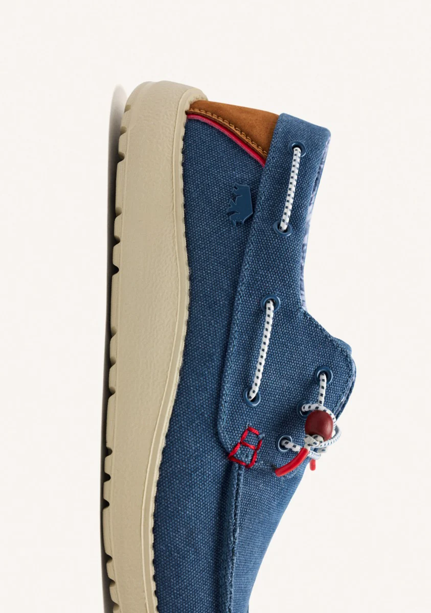 NAVY BLUE MOCCASINS NAUTICAL STYLE WITH COLOR DETAILS FOR MEN SULT - Image 4