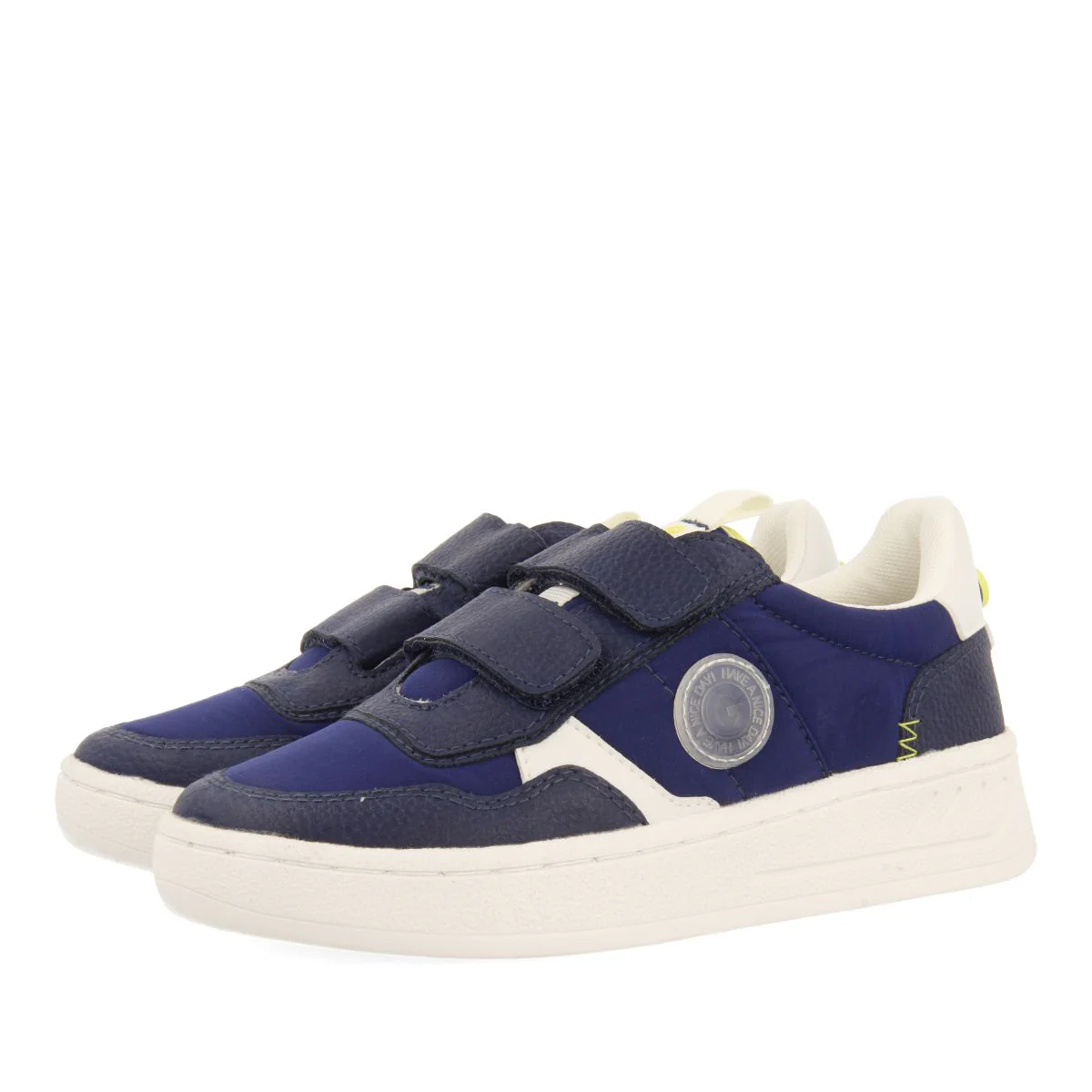 NAVY BLUE RETRO STYLE SNEAKERS WITH COLOR DETAILS FOR GIRLS AND BOYS WELAKA - Image 2