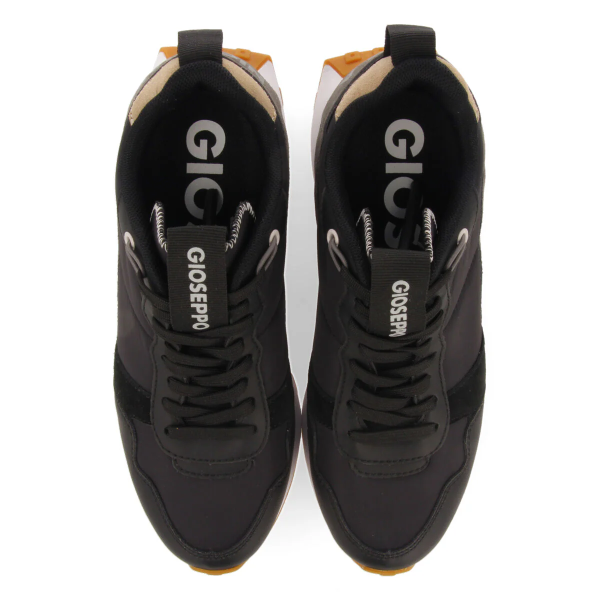 Noreuil women's black retro-style sneakers with inner wedges - Image 3