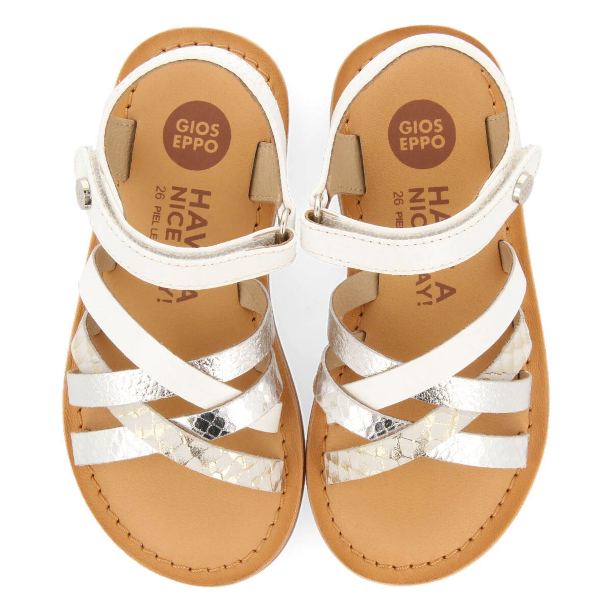 Nouhant girls sandals with white straps - Image 3