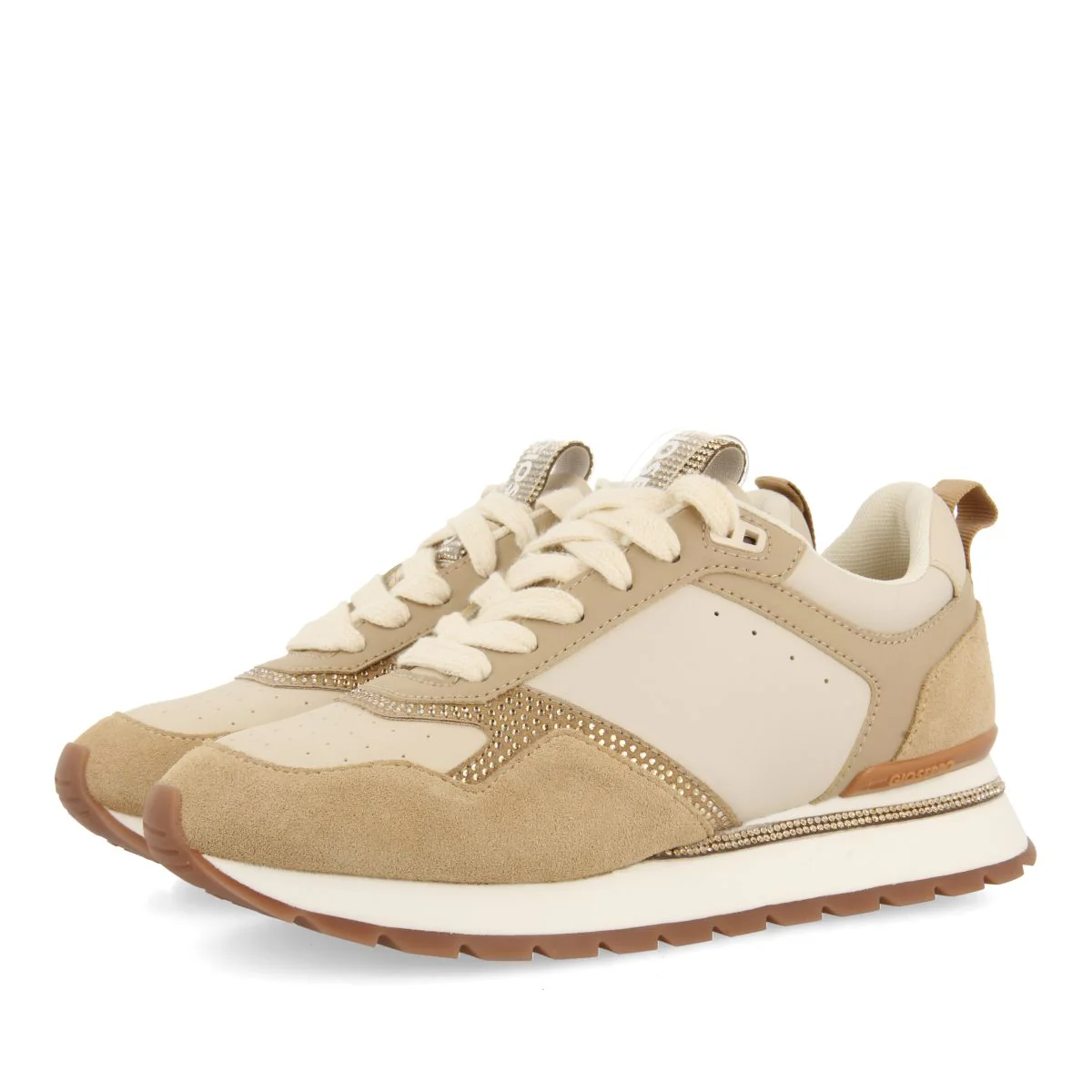 NUDE SNEAKERS WITH RHINESTONE DETAIL FOR WOMEN ISPICA - Image 3