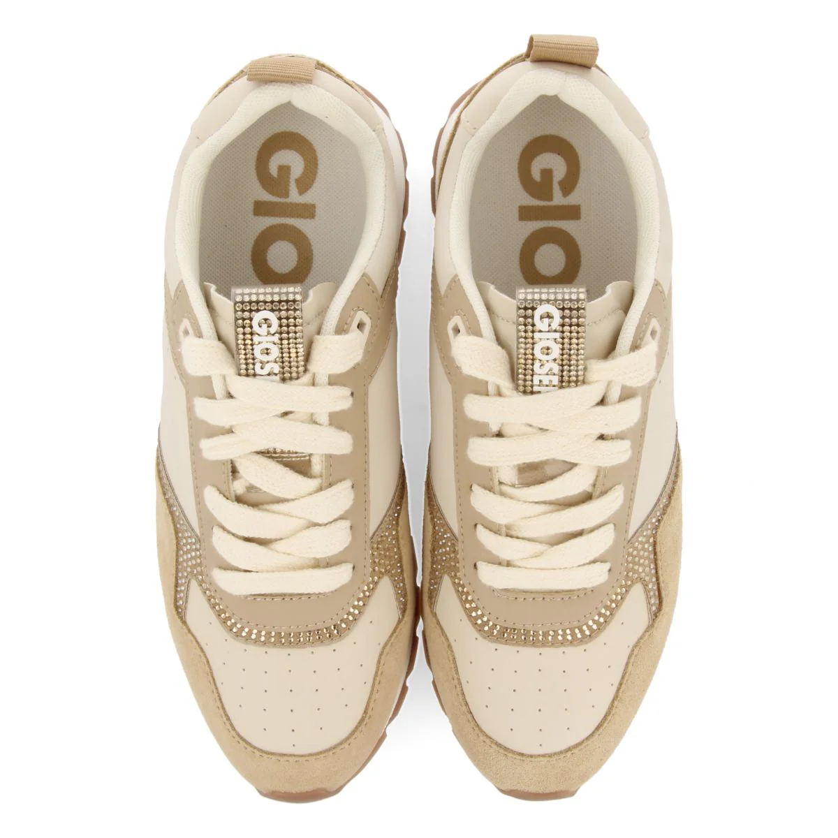 NUDE SNEAKERS WITH RHINESTONE DETAIL FOR WOMEN ISPICA - Image 5