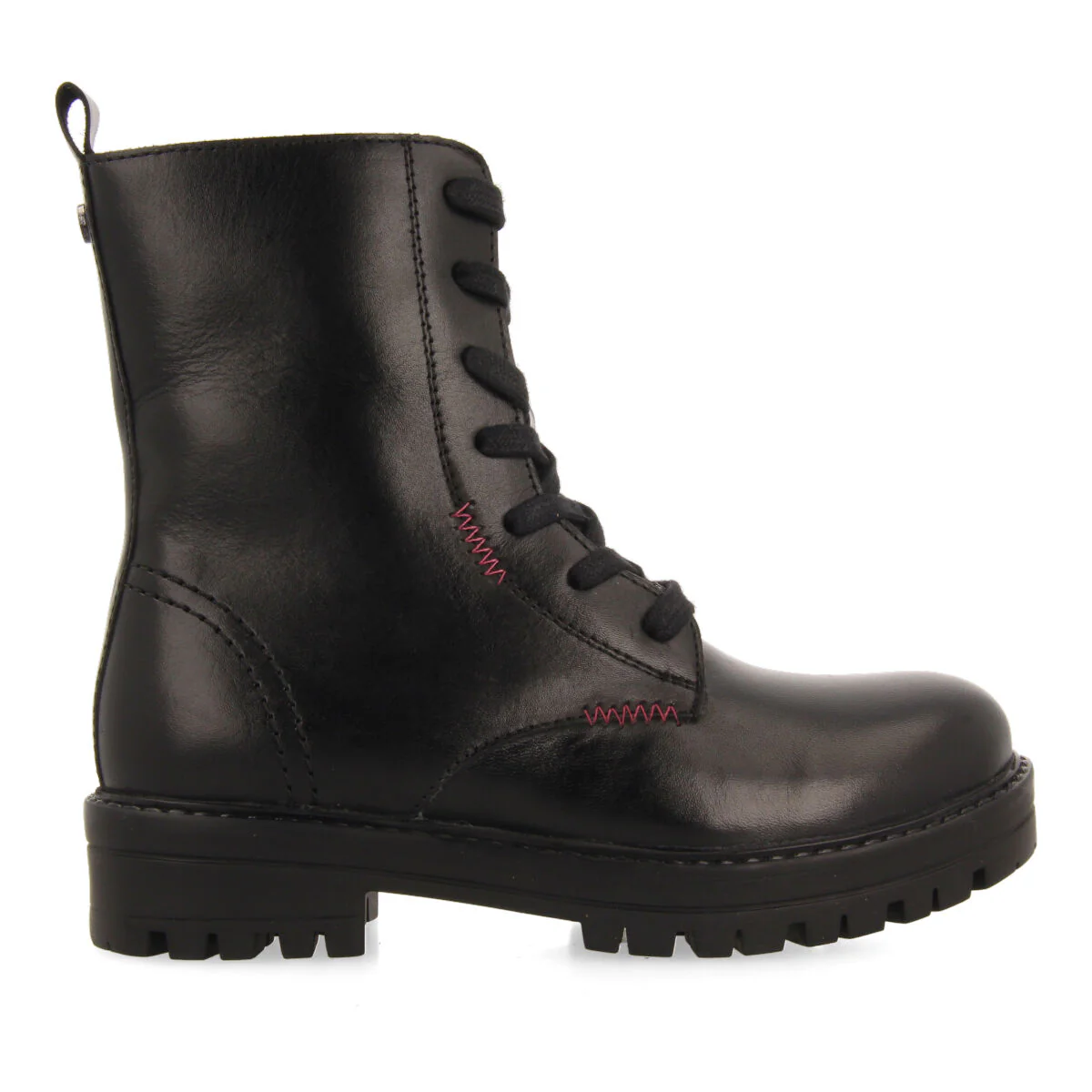 Oacoma children's black leather lace-up ankle boots