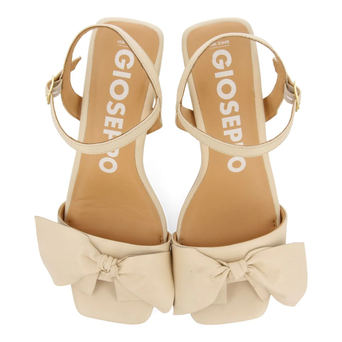 LEATHER HEELED SANDALS BOW PATTI - Image 2