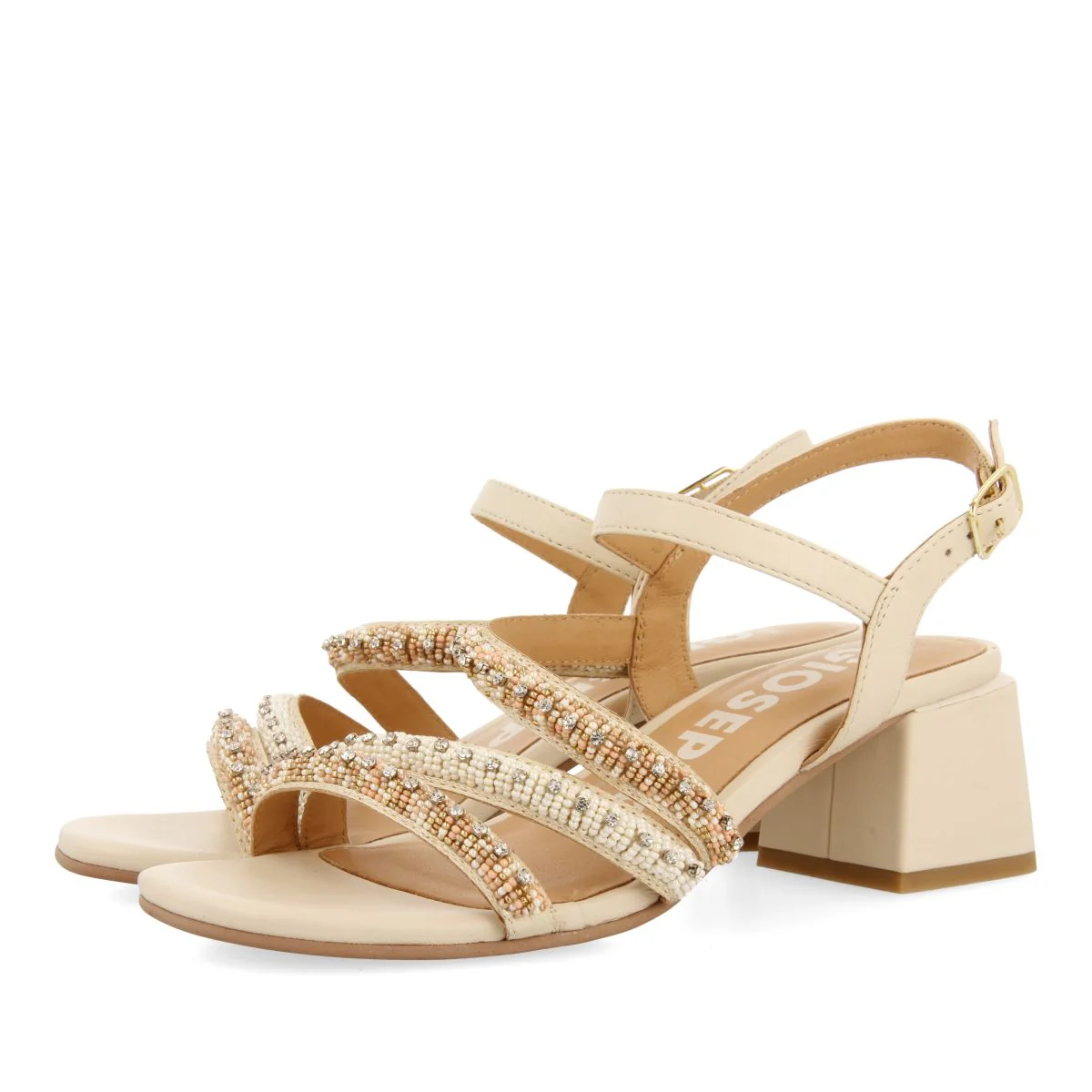 OFF-WHITE HEEL SANDALS WITH MULTICOLOR STRAP DETAILS FOR WOMEN BALAO - Image 2