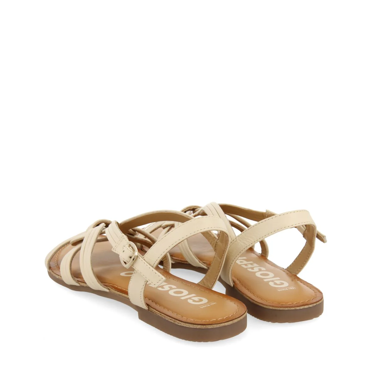 OFF-WHITE LEATHER SANDALS WITH CROSS STRAPS FOR WOMEN GOLAJ - Image 3