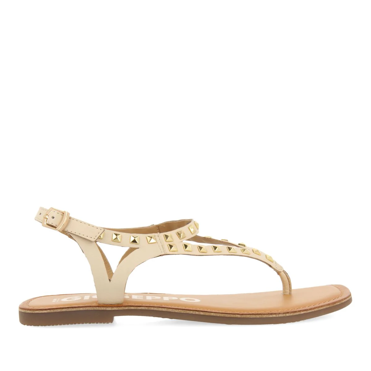 OFF-WHITE LEATHER SANDALS WITH STUDS FOR WOMEN TRILBY