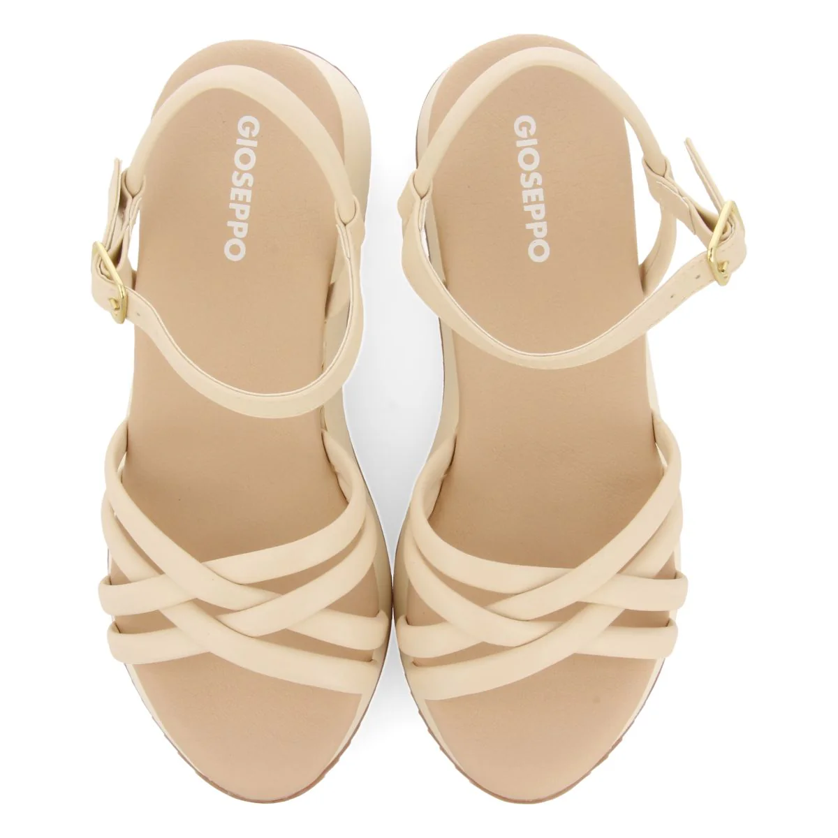 OFF-WHITE SANDALS WITH WEDGE AND TUBULAR STRAPS FOR WOMEN PERMET - Image 4